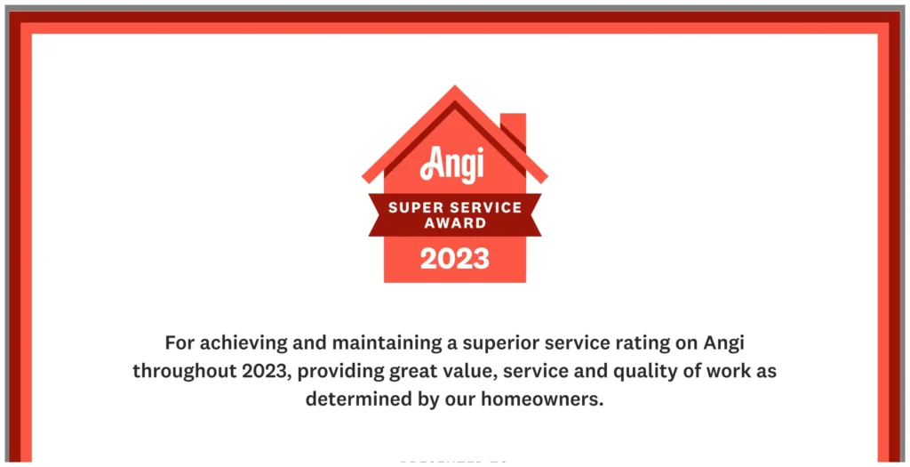 SSA Certificate when description that achieve on angi throughout 2023