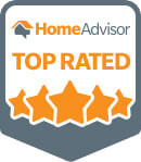 home advisor top rated logo with 5 stars under the description